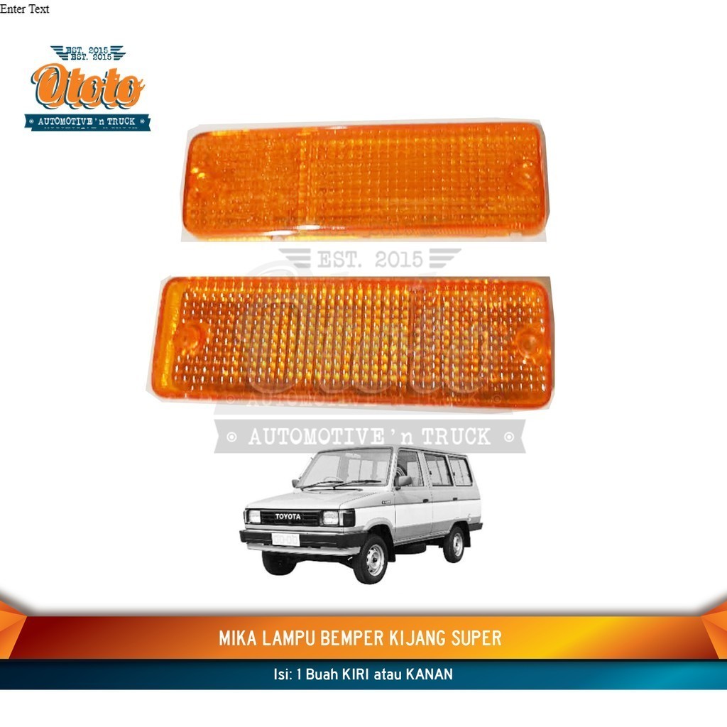Mika Bemper Kijang Super 1biji sisa KANAN - Kabut Foglamp
