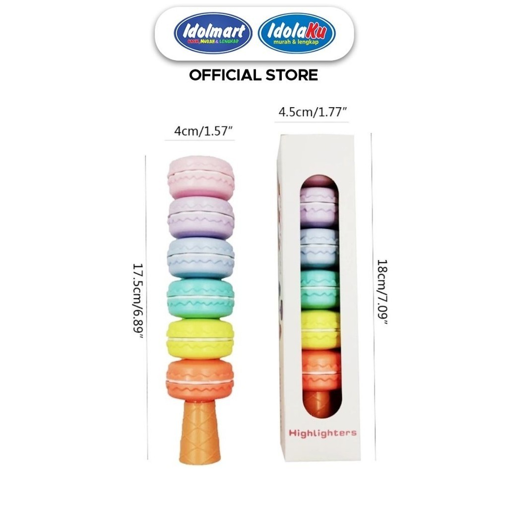 

IDOLMART Highlighter Macaron Set Isi 6 Pcs Stabilo Set XC22 Surabaya