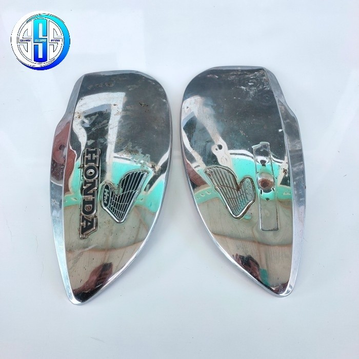 COVER CHROME TANGKI SET EMBLEM LOGO TENGKI HONDA S90Z ORIGINAL SEKEN