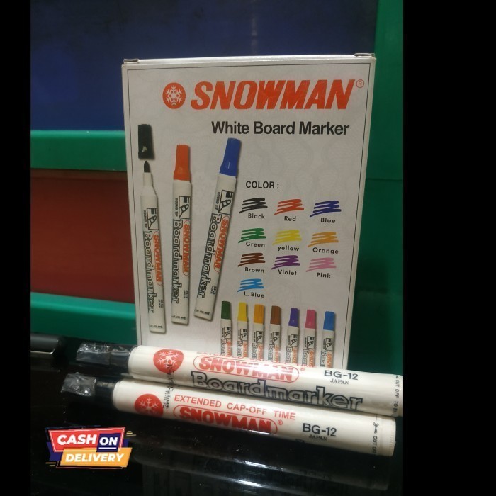 

✨LARIS✨ -SPIDOL SNOWMAN WHITEBOARD MAKER - Hitam