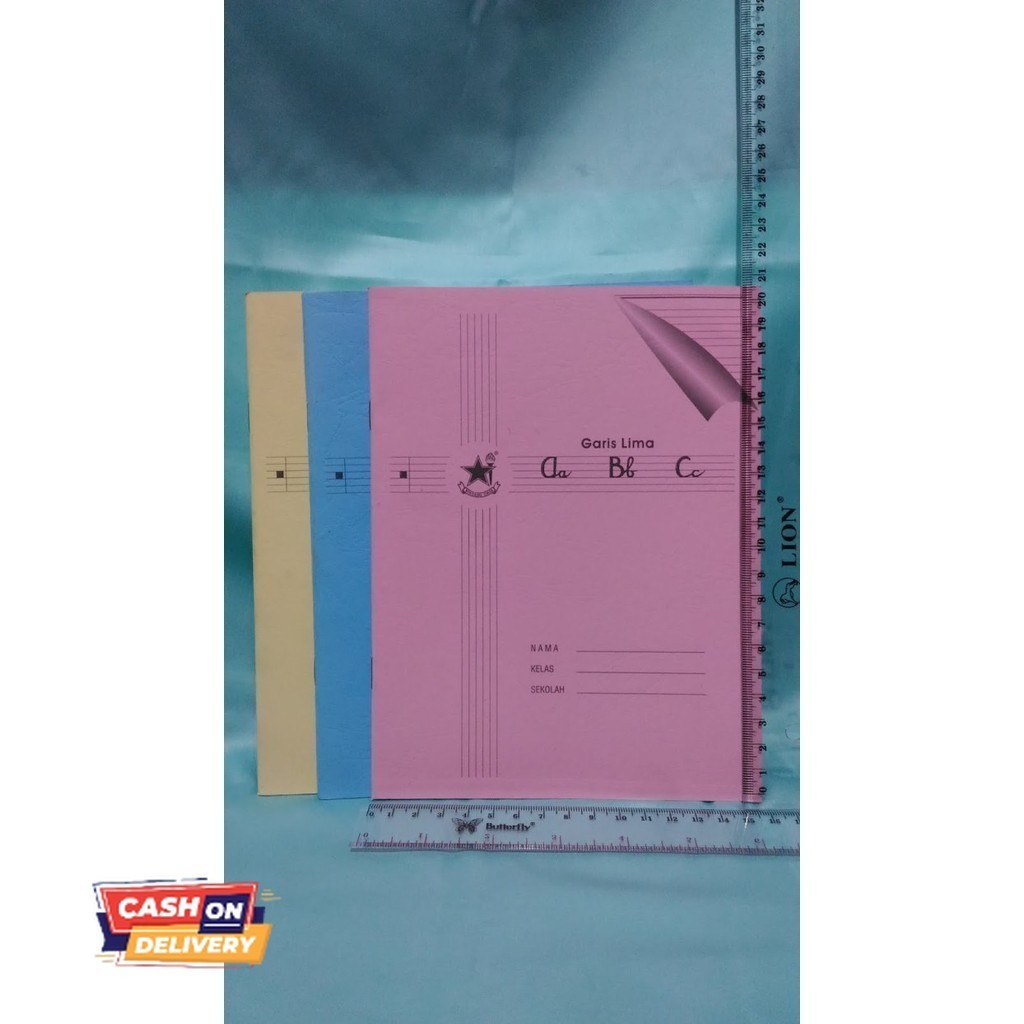 

✨LARIS✨ -Buku Tulis Garis 5 Lima TK SD Tulis Halus Kasar Tebal Tipis 1pack