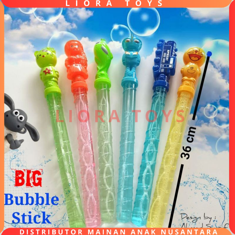 Mainan Anak Gelembung Tiup Balon Stick Bubble Sabun Jumbo 36 Cm