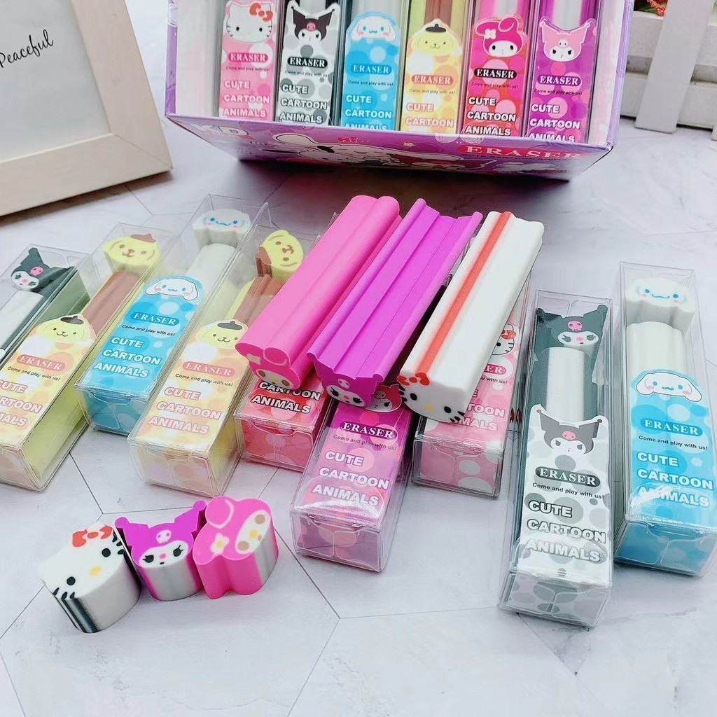 

(YUMI) Penghapus Pensil Karakter Sanrio Penghapus Kepala Sanrio Eraser Sanrio (YUMI)