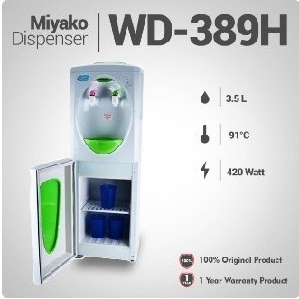 MIYAKO DISPENSER TINGGI MIYAKO WD 389 HC PANAS DINGIN / DISPENSER GALON ATAS BR1 MYKL