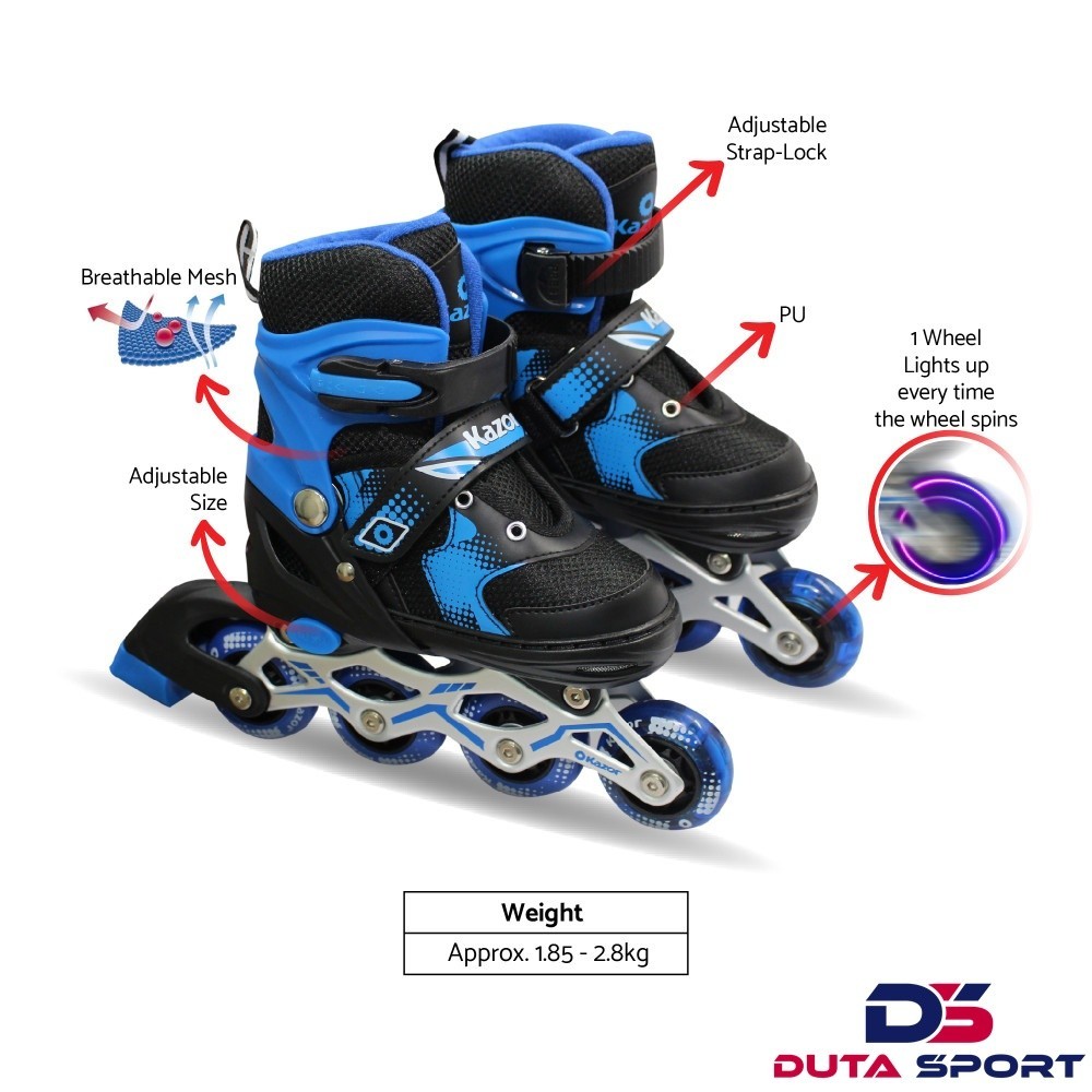 Sepatu Roda Anak Dewasa Inline Roller Skate KAZOR Original