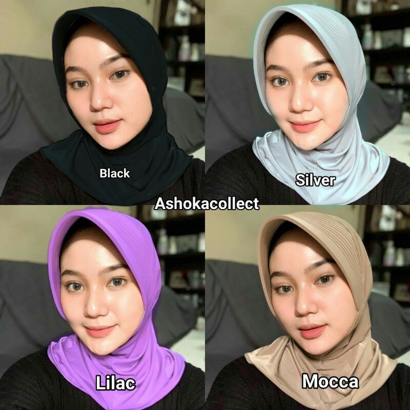 Hijab Sport Spandek Linear PART 1 | jilbab Olahraga Volly | Kerudung Instan Polos | Hijab Sporty