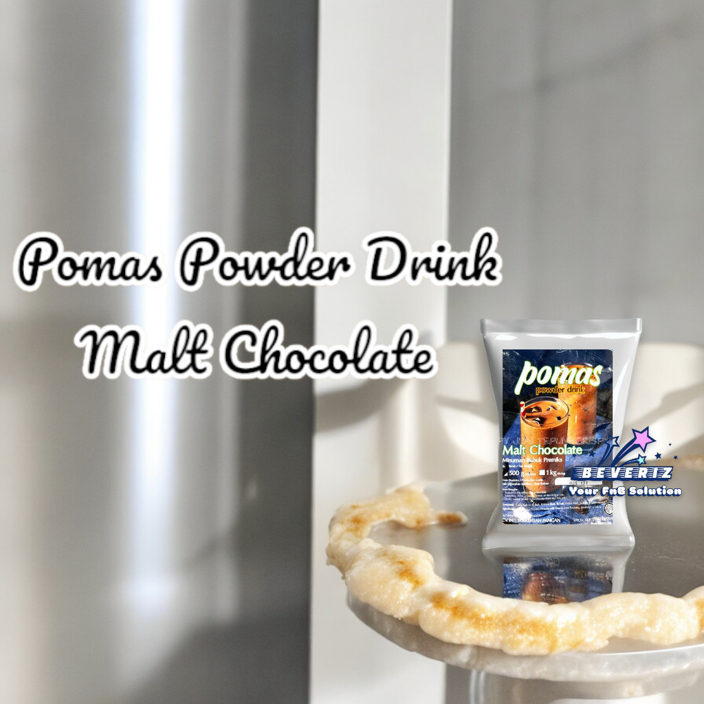 

Pomas Malt Chocolate Powder Drink | Bubuk Minuman Rasa | Serbuk Boba Bubble Kekinian 500 Gram