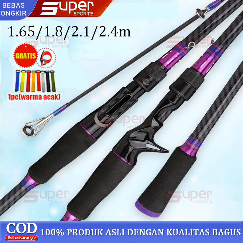 Sougayilang Joran Pancing Joran Pancing 165-240Cm, Joran Pancing Karbon Kepala Padat, Joran UL, Jora