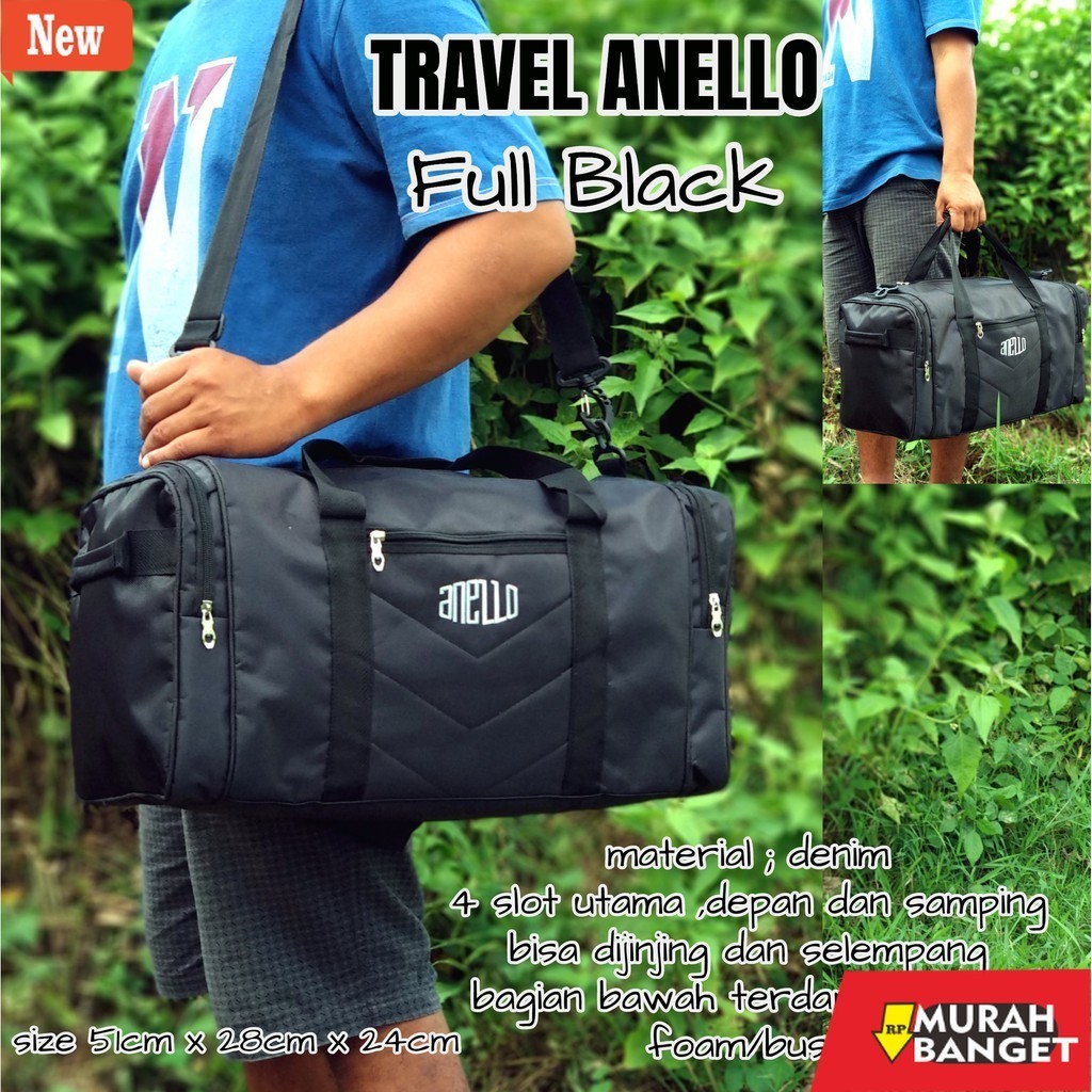 tas jinjing wanita travel bag pria Anello tas pakaian tas olahraga tas mudik tas jinjing jumbo besar
