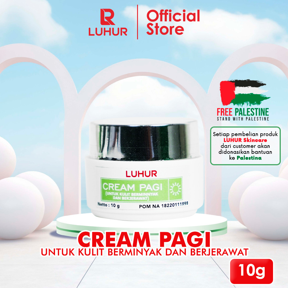 Cream Pagi Berjerawat Luhur Reguler DAY CREAM ACNE BPOM Pencerah Kulit Wajah Berminyak Berjerawat Pa