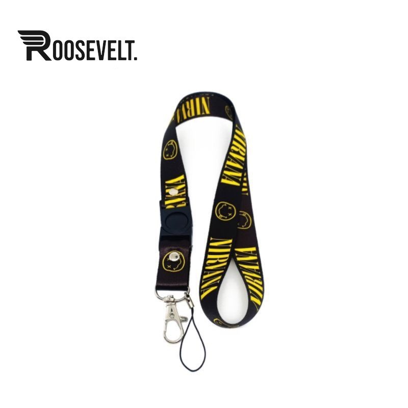 

TALI LANYARD NIRVANA / GANTUNGAN KUNCI / GANTUNGAN ID CARD / GANTUNGAN HP / TALI LANYARD BAND big size