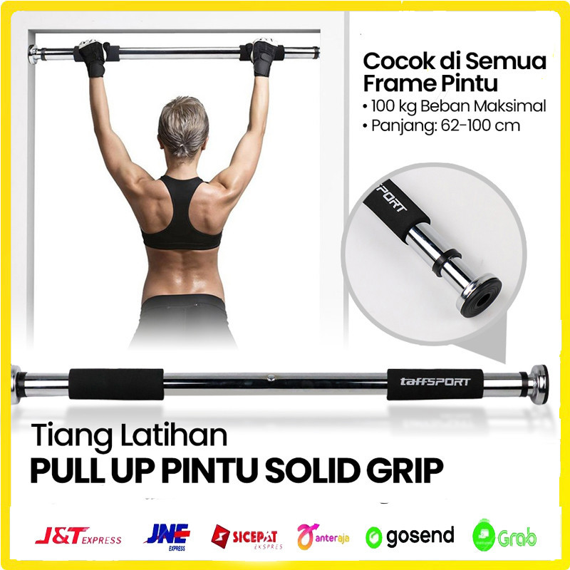 ( 62-100cm )Tiang Latihan Pull Up Pintu Door Gym Bar Solid Grip Pull Up Bar Dinding Door Chinning Al