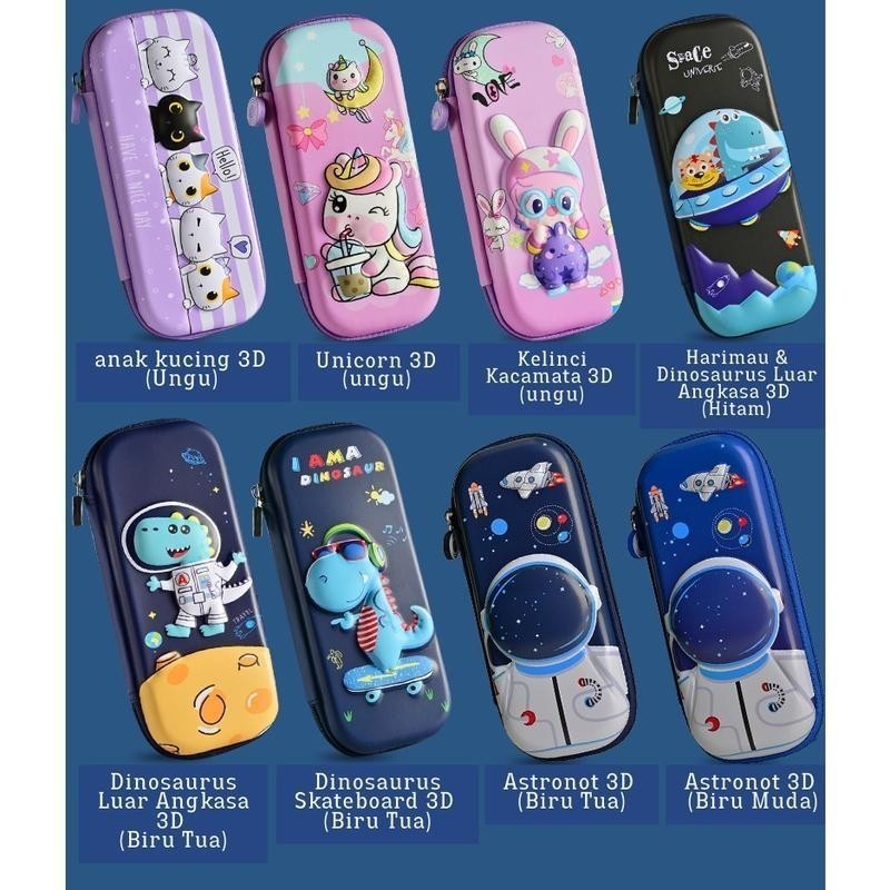 

COD BabyDuole Kotak Pensil Besar Anak Sekolah Anti Air EVA 3D Timbul COD Model Kode Unik Stationery