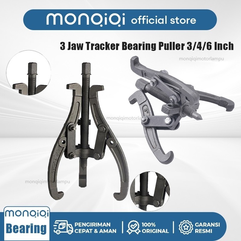 Monqiqi Treker 3 Kaki 6/4/3 Inch Gear Puller 3 Jaw Tracker Bearing Puller 3 Arm kunci treker cvt/tre