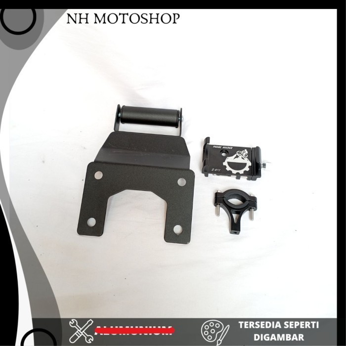 PAKET HOLDER GPS HP VSTORM V2 V-STROM PHONE HOLDER ALUMUNIUM STANG MOTOR BRAKET BRACKET BREKET HOLDE