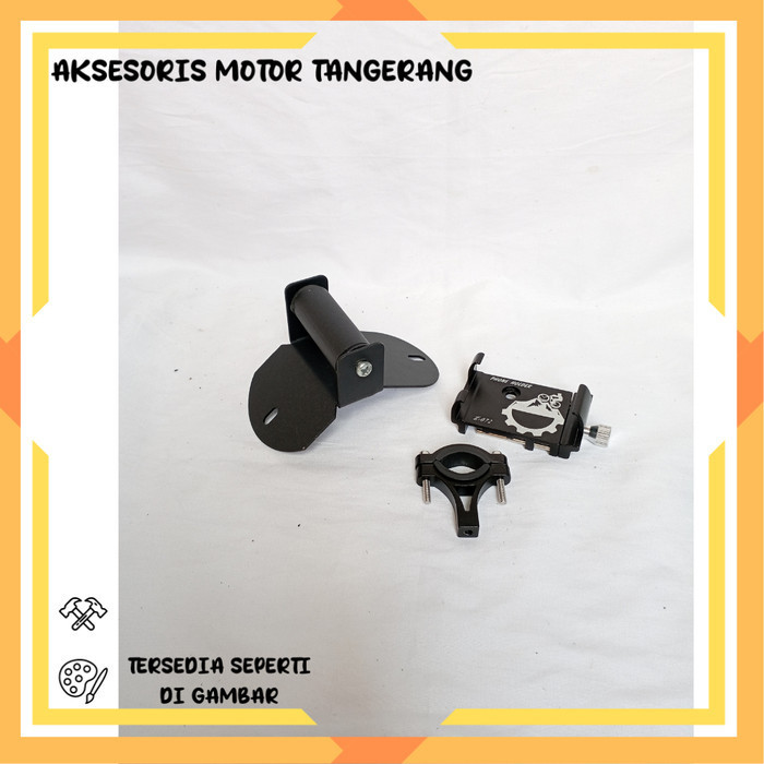 PAKET HOLDER GPS HP NMAX NEW PHONE HOLDER ALUMUNIUM STANG MOTOR BRAKET BRACKET BREKET HOLDER HANDPHO