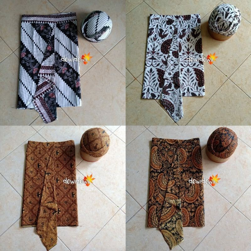 LURIK Sapit Urang + Blangkon (set, Motif Kembar)