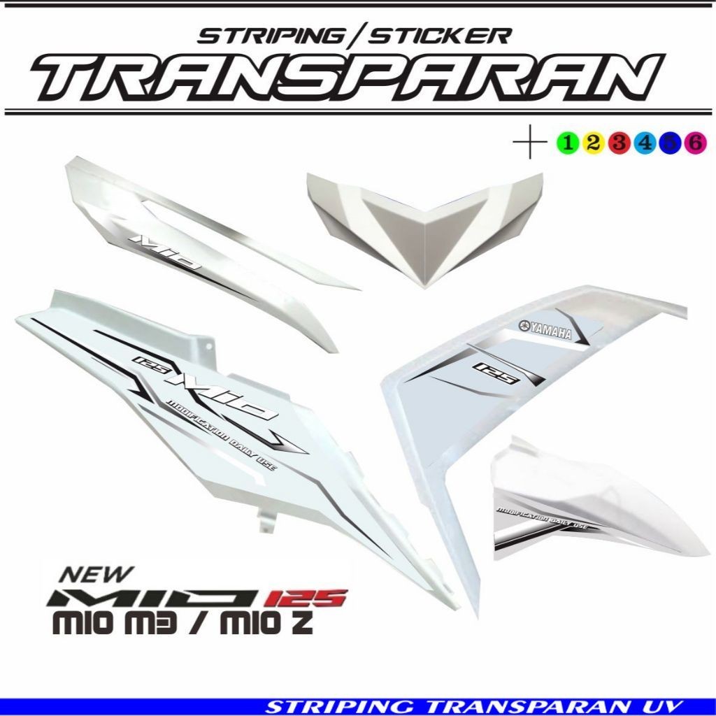 STIKER MOTOR / STRIPING TRANSPARAN MIO M3/MIO Z STIKER MOTOR MIO 125 STRIPING MIO M3 125 TERBARU VAR