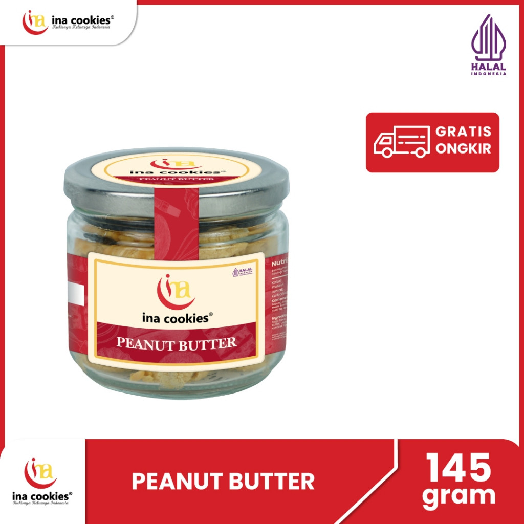 

Ina Cookies Toples Kue Kering Putri Peanut Butter JAR Agen Malang