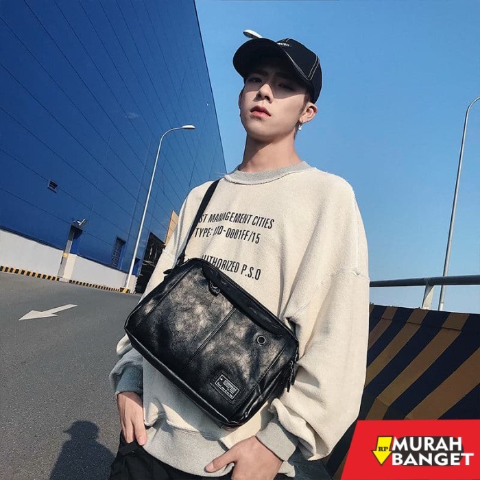 tas selempang pria kekinian Tas selempang kulit pria (HERCULES) Grosir