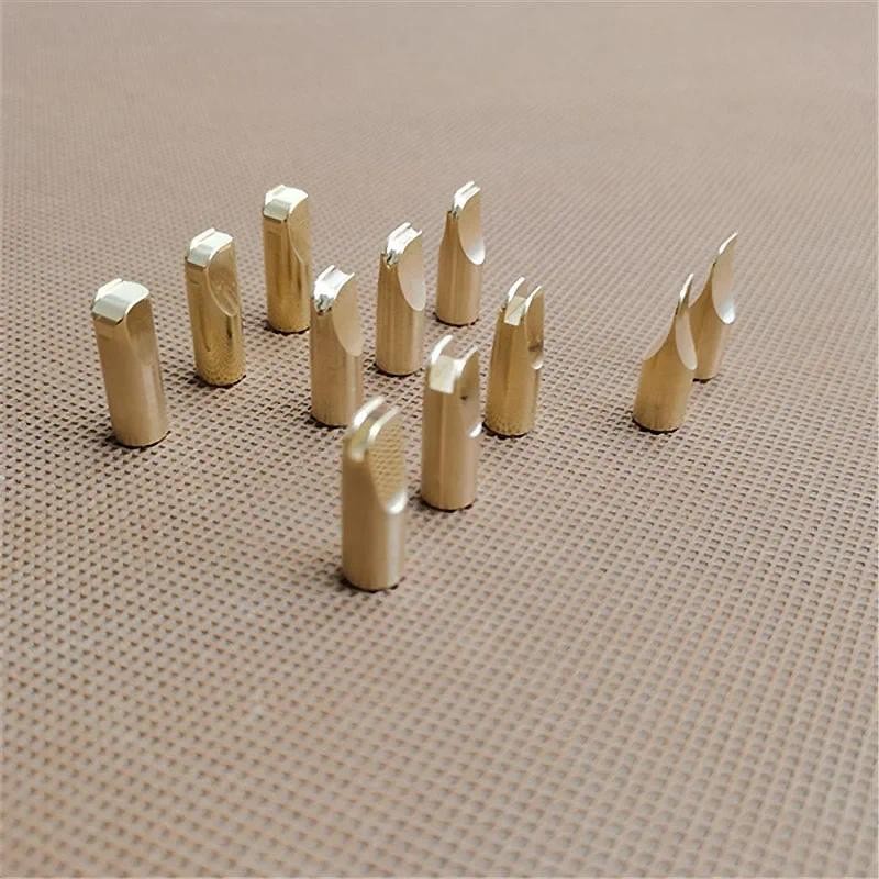 

Leather Craft Brass/Copper Edge Creaser Crimper Grooving Iron head Tools Fit for Electric Hot Creasing Edging Machine