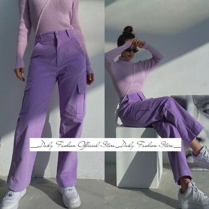 Celana Cargo Lilac Lylac Thunder Pants - Baggy American Drill Termurah