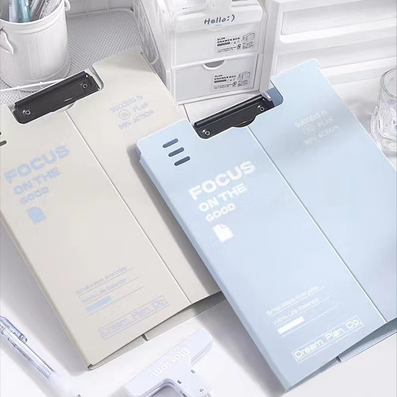 

Vertical Board Clip A4 Folder Board Clip Writing Pad for Students to use for Paper Storage and Writing Board Organization