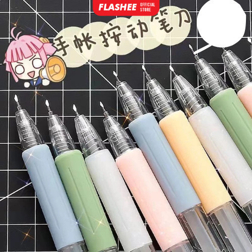 

Flashee Pulpen Cutter Pen Knife Stiker Alat Cutter DIY Mini Ballpoint Knife