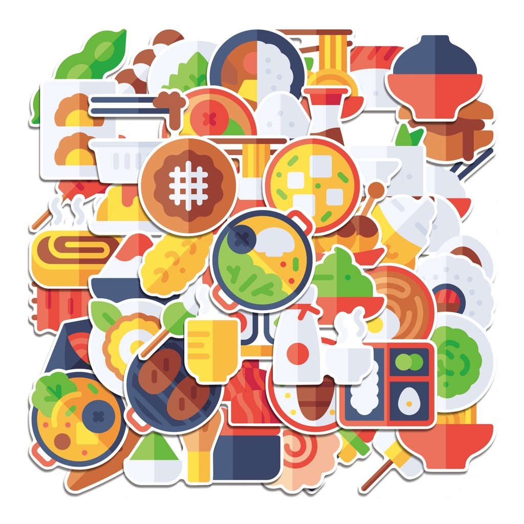 

COD 50 Pcs Stiker Japanese Food (Makanan Jepang) Lucu Anti Air Untuk Dekorasi Notebook Sepeda Skateboard Handphone
