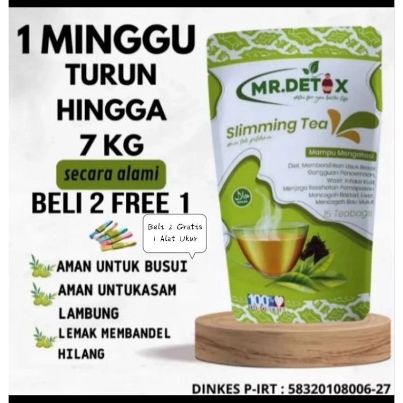 Teh Pelangsing herbal alami Mr.Detox Slimming Tea Penurun Berat Badan READY YA