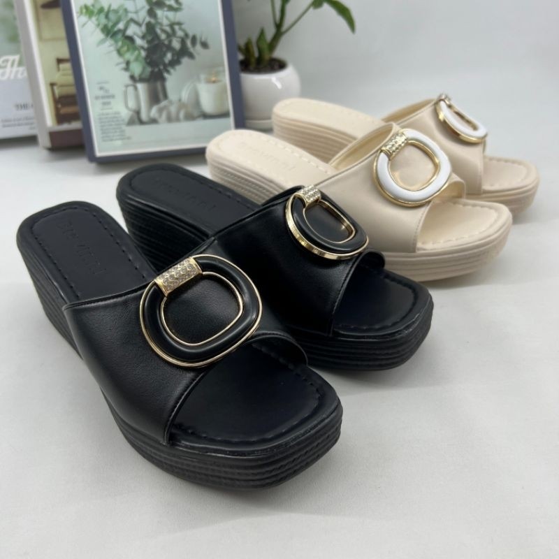 sepatu wanita model sandal wedges 6.5cm (1318-26)