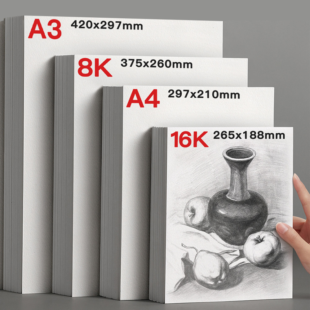 

Sketch Paper 25 Sheets A4/A3/8K/16K 160g Artist Paper for Adults and Students-Graphite, Charcoal, Pencil,Colored Pencil Drawing