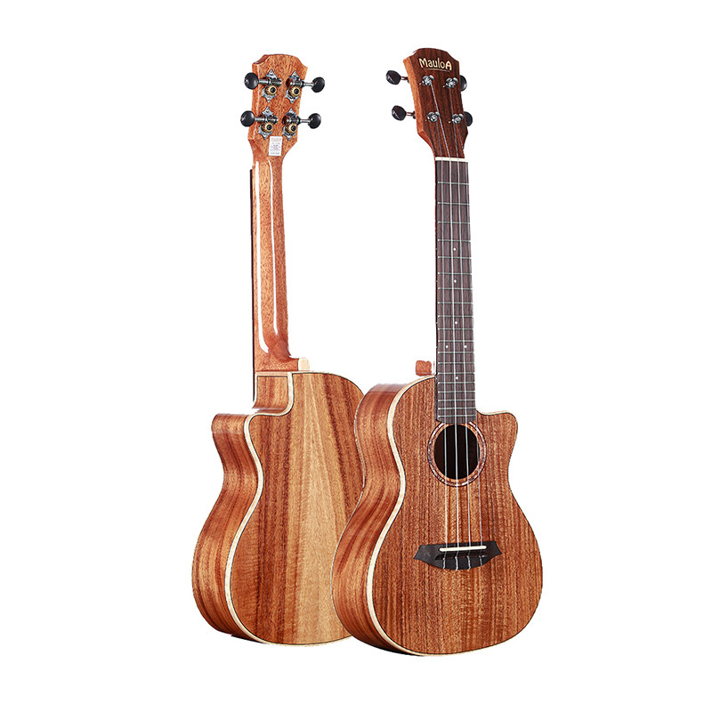 China factory made high quality solid top cutaway KOA Ukulele concert Ukulele electric 23 inch