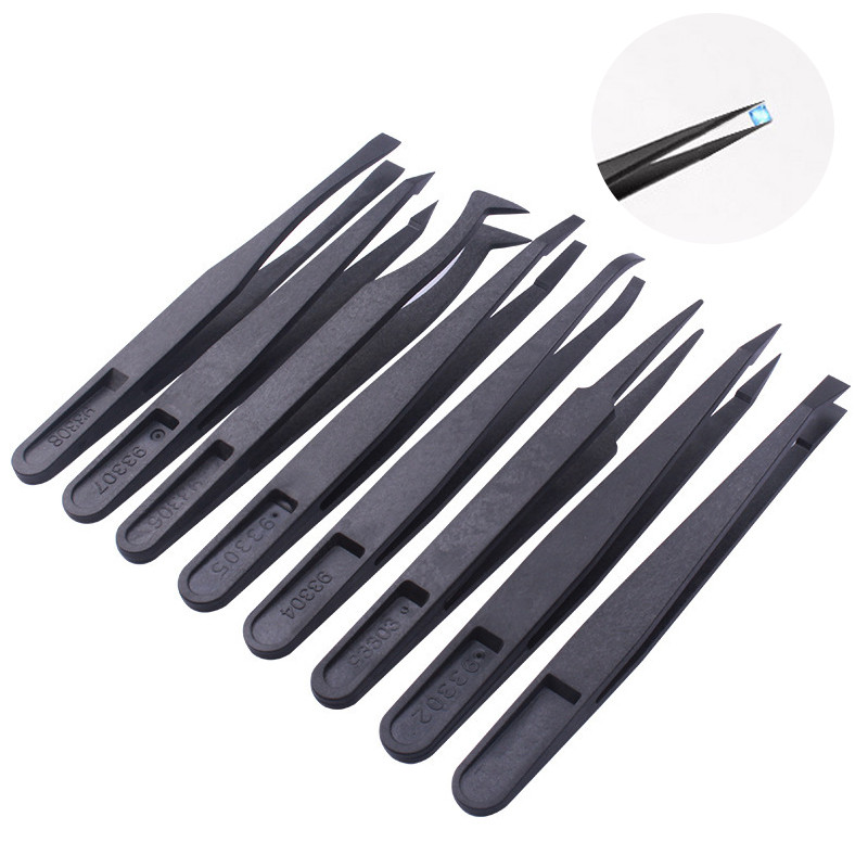 

4/8Pcs Epoxy Resin Jewelry Tool Set Tweezers Anti-Static Plastic Precision For DIY Epoxy Resin Mold Jewelry Components Supplies
