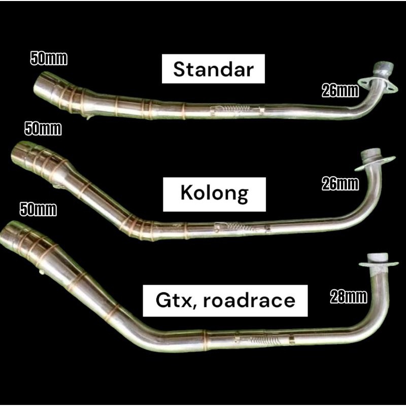 terlaris leher knalpot racing all bebek supra x  jupiter z z1 vega r zr smash grand Shogun revo 110 
