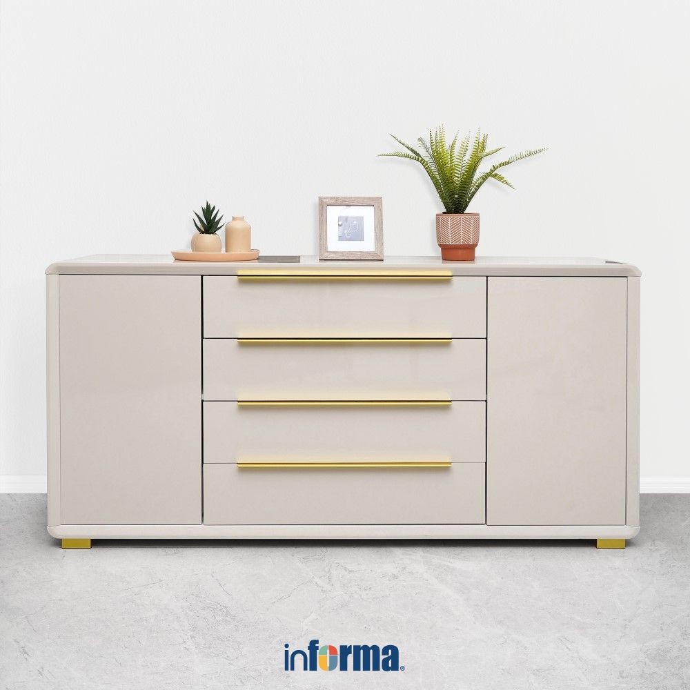 Informa Irvin Kabinet 2 Pintu - Cokelat Khaki Lemari Kabinet Serbaguna Cabinet Penyimpanan Indoor Fu