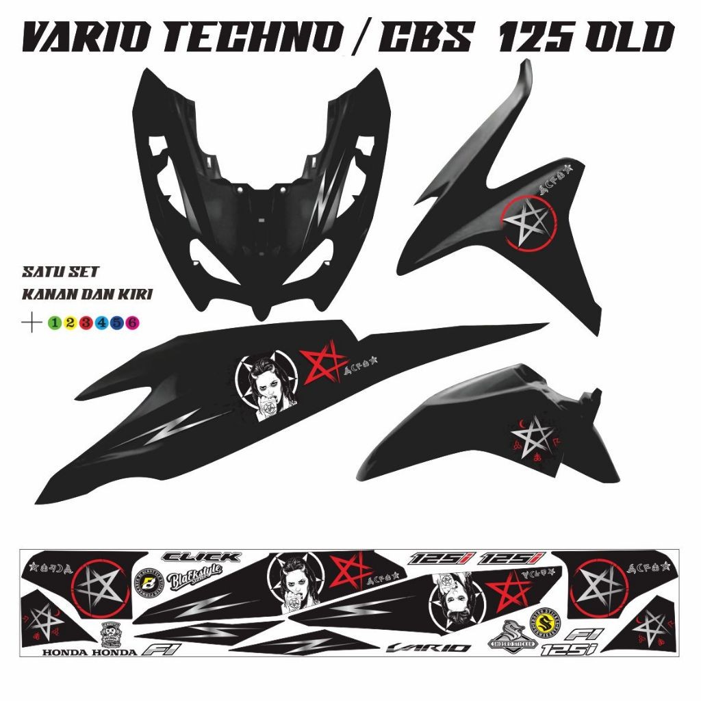 STIKER MOTOR VARIO OLD 125 / STRIPING MOTIF KEREN VARIASI KEREN