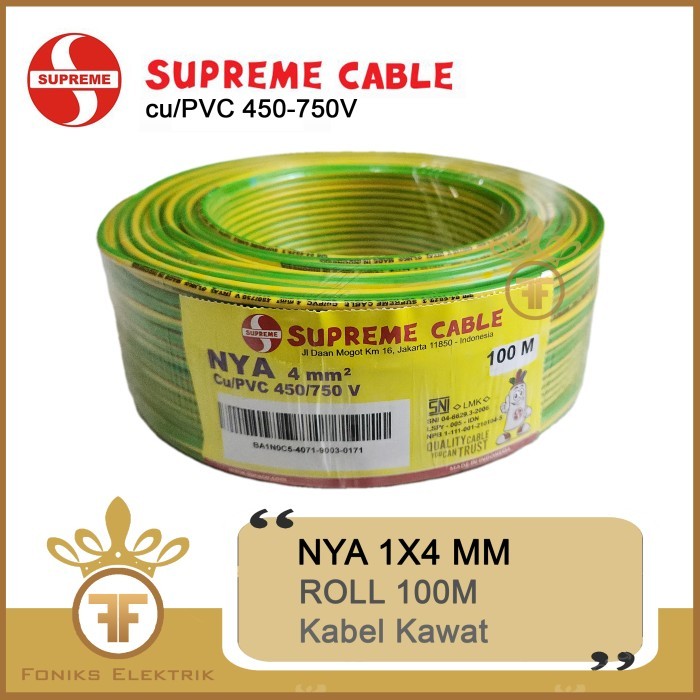 Kabel Grounding Supreme NYA 4mm/1x4 Roll 100M
