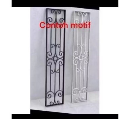 tralis jendela sesuai gambar warna putih