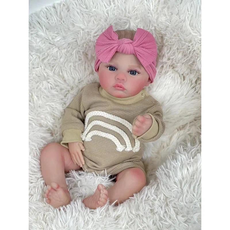 45cm Reborn Meadow Full Body Silicone Vinyl 100% handmade 3D Skin with Visbile Veins Collectible Art