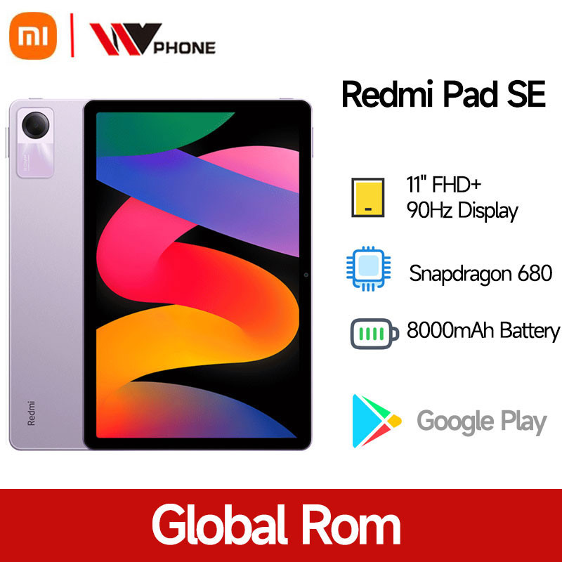 New Global ROM Xiaomi Redmi Pad SE 11 inch FHD+ 90Hz Display Snapdragon 680 CPU  6GB 128GB 8MP 8000m