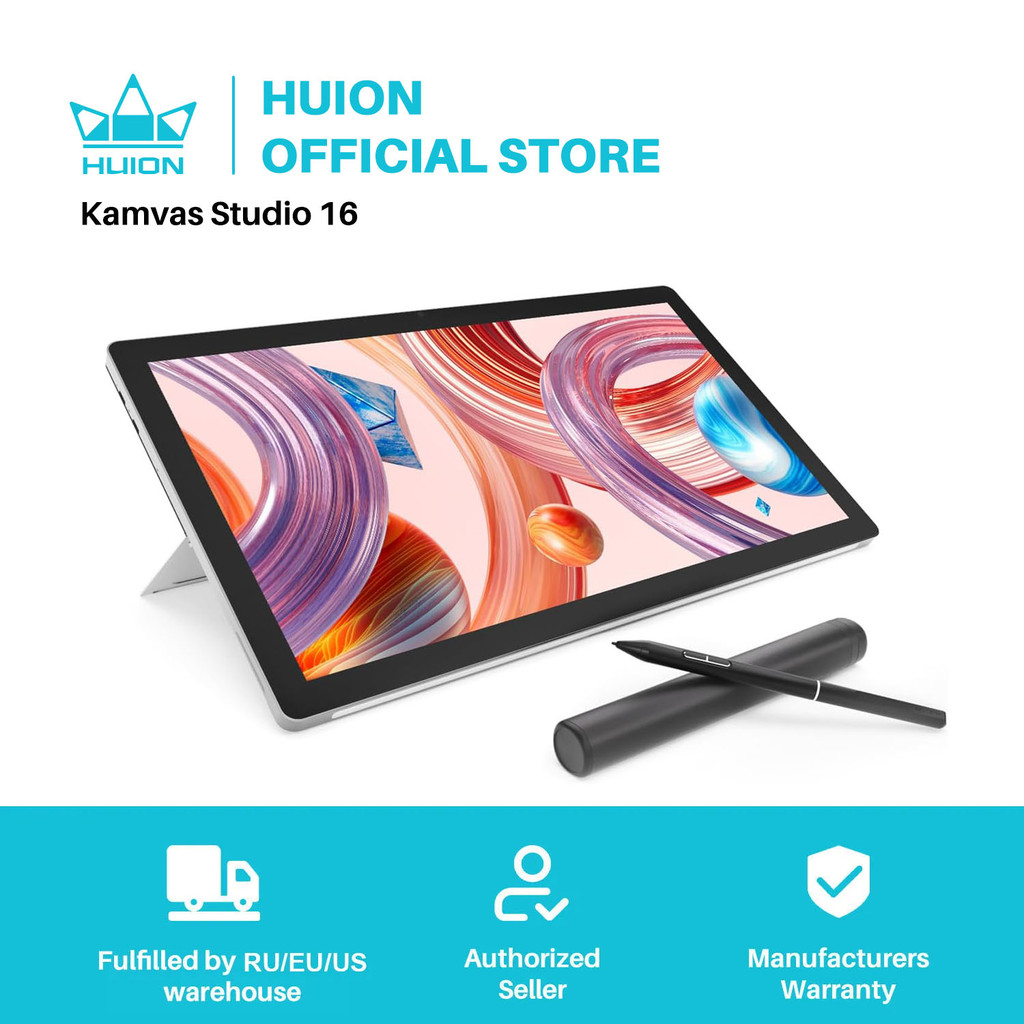 HUION Kamvas Studio 16 Pen Computer, 15.8-inch Standalone Drawing Tablet with 2.5K QHD Touch Screen,