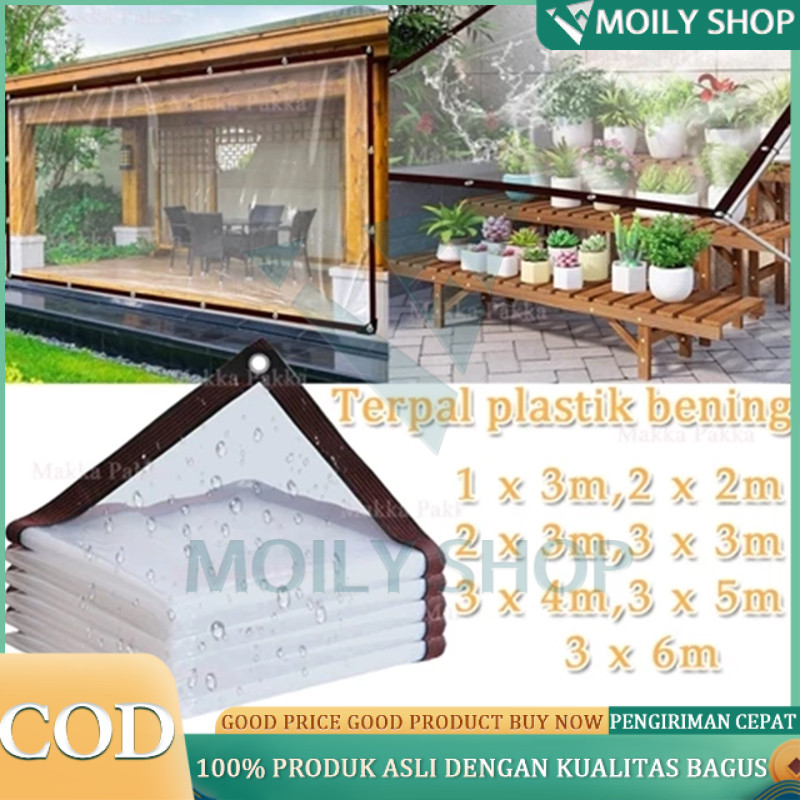 【COD】Terpal Plastik Bening /plastik UV Green House /tebal Plastik Bening Transparan /Plastik Bening 