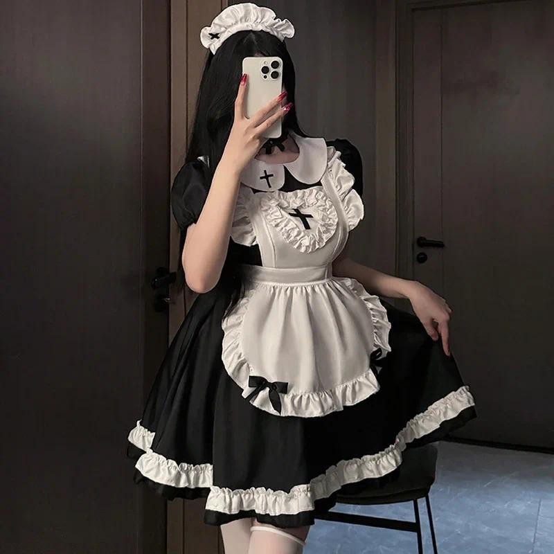Lolita Dress Maid Dress Plus Size Skirt Cute Girl Dress Cosplay Costumes Party Suit Maid Roleplay Co