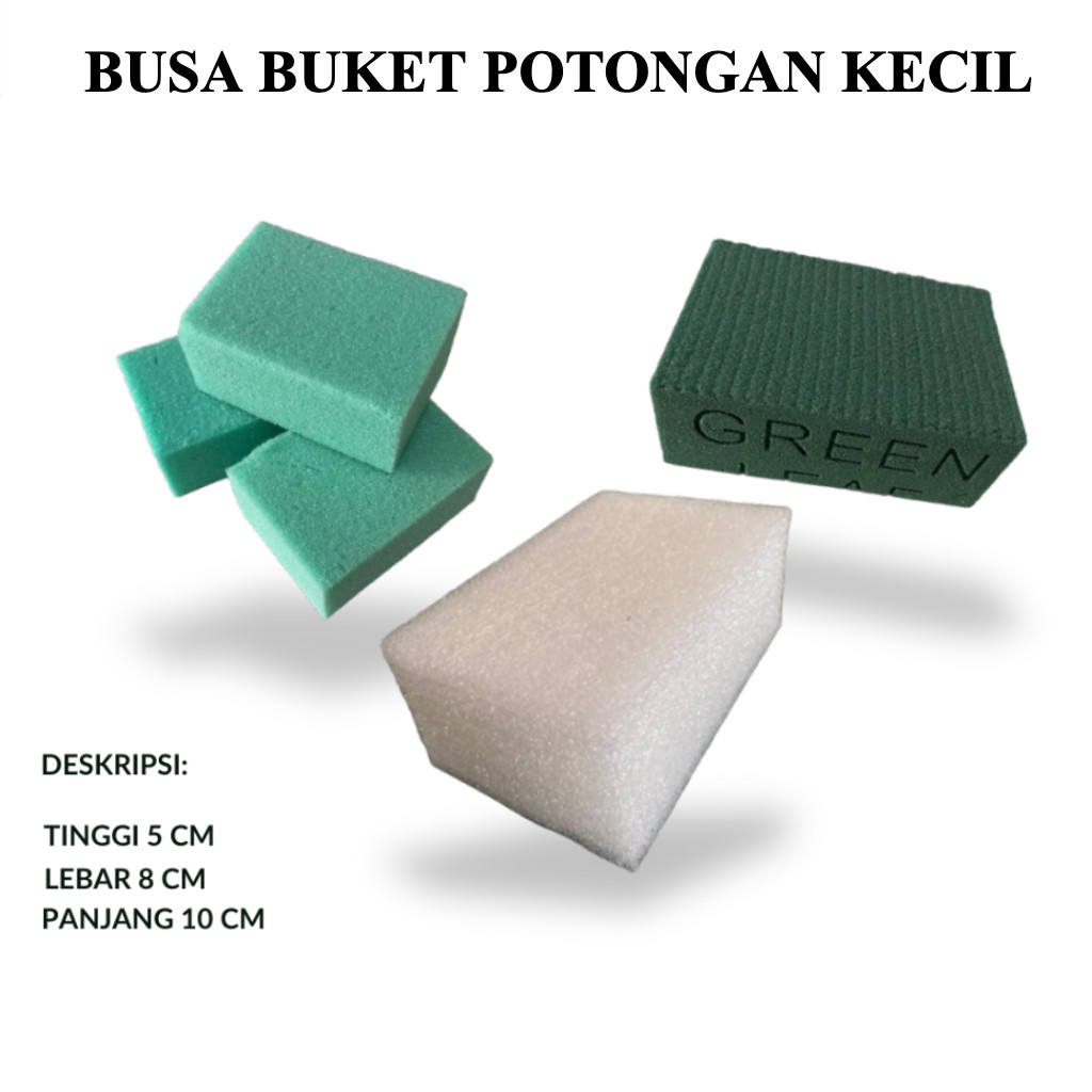 

Floral foam busa buket sterofoam kering.basah dan elastis (potongan)(4x7x10)