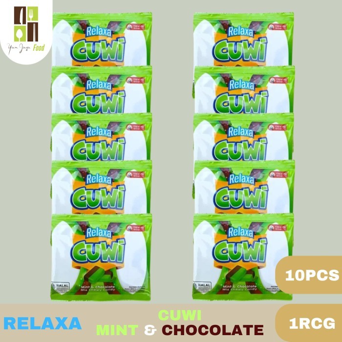 

Relaxa Cuwi Mint Chocolate / Permen Mint / Permen Kunyah / Min / Cokelat / Coklat Mint / Cokelat Mint / 1 RCG 10 pcs