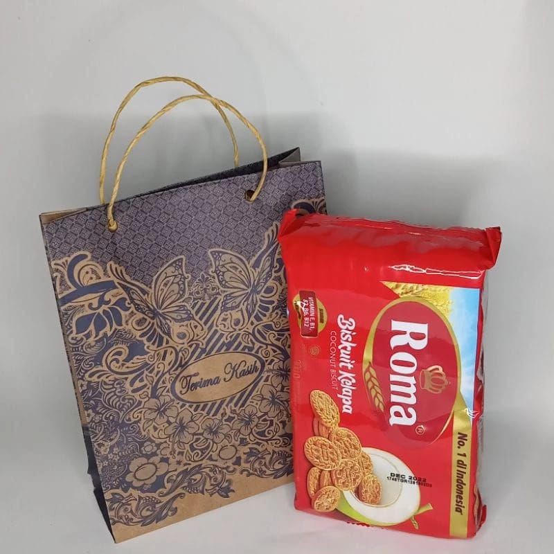 

100 PCS PAPERBAG MOTIF PAPERBAG KERTAS TAS KERTAS TAS SOUVERNIR UKURAN SEDANG 21 x 17 x 5 CM TAS HAJATAN