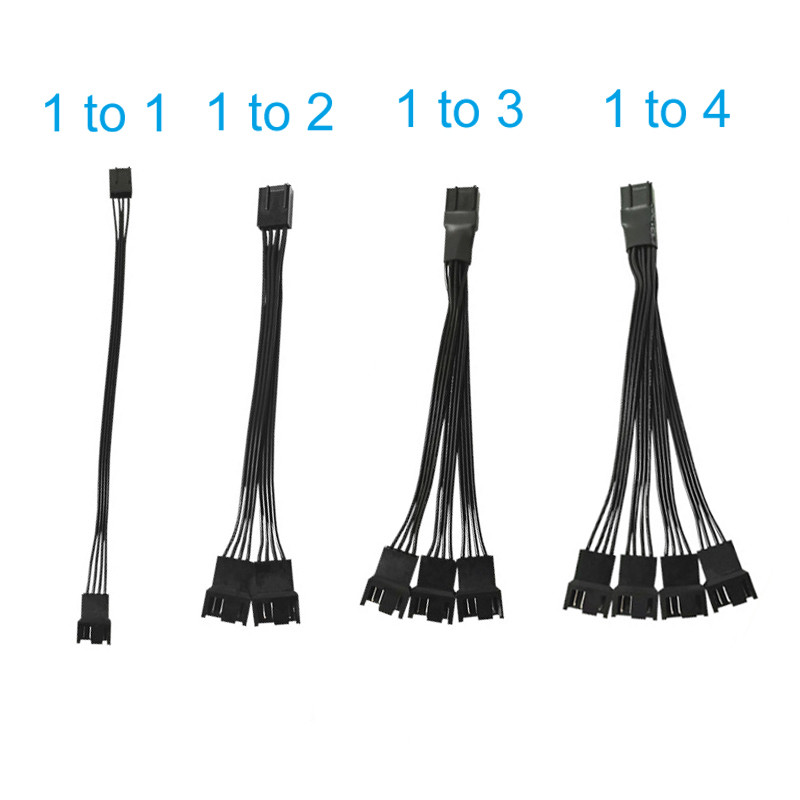Fan Cooling Accessory 3 Pin 4Pin Y Splitter Cable Female to 2/3/4 Motherboard CPU PWM Fan Hub PC Cas