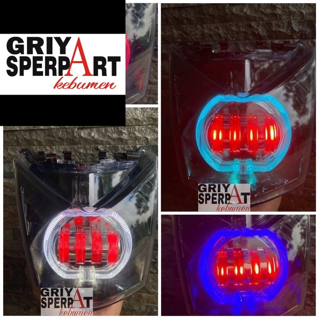 REFLEKTOR LAMPU DEPAN BEAT FI BILED PROJIE 2012-2015