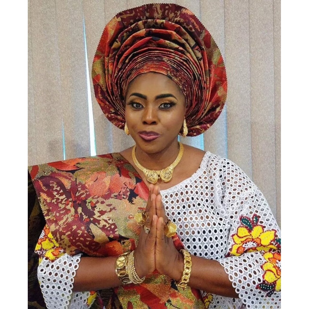 

Elegant African 3D Multi Sego Headtie Headscarf 2pcs/Bag Nigeria Damask Sego Head Wrapper For Wedding ASO EBI